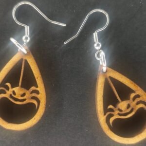 Aretes araña colgante MDF 3 mm natural