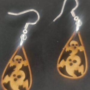 Aretes 2 fantasmas MDF 3 mm natural