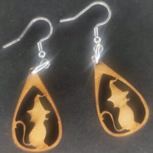 Aretes araña grande MDF 3 mm natural